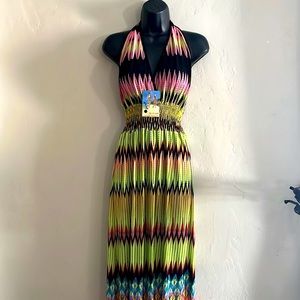 Colorful Maxi Halter dress